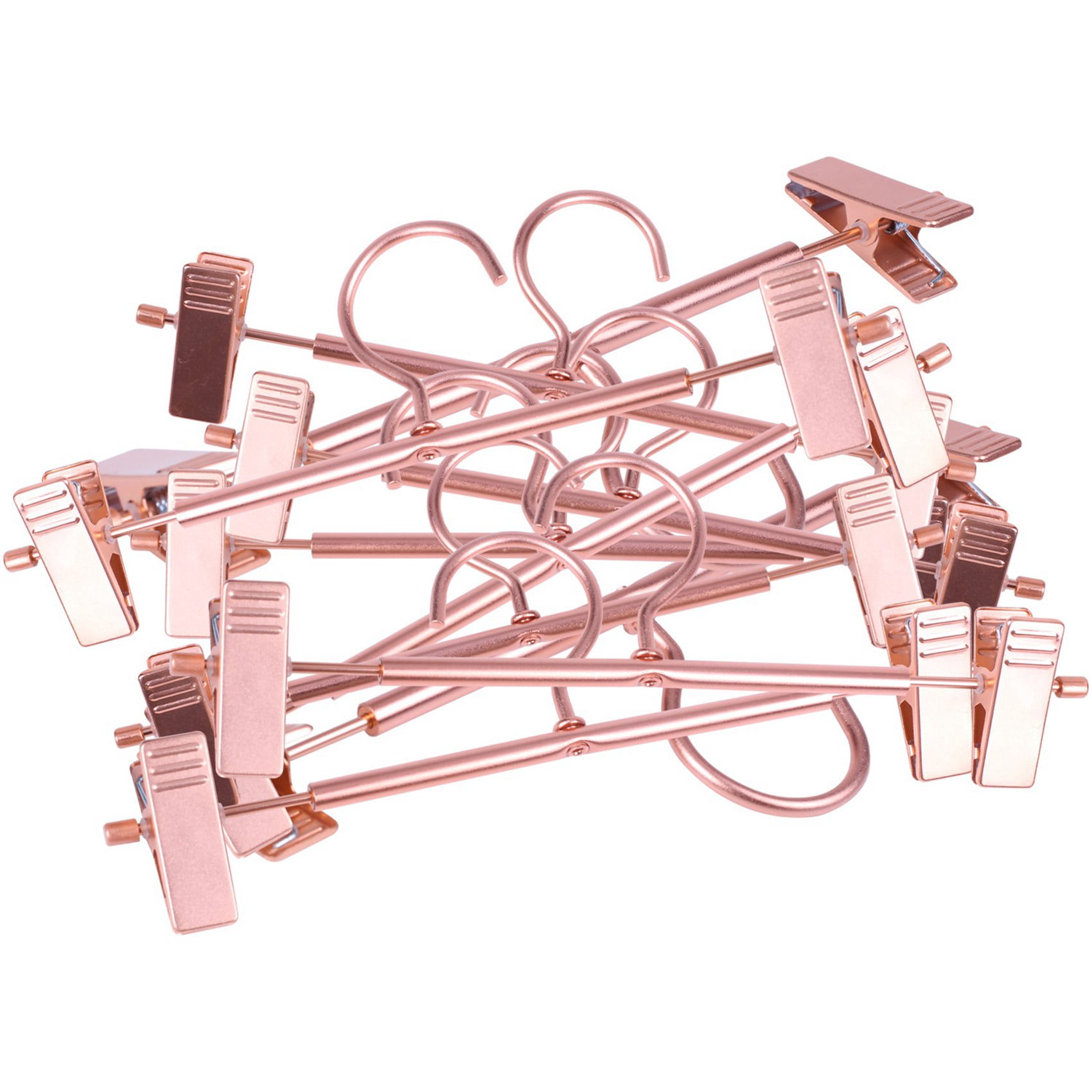 20 Pieces of High-Strength Strong Rose Gold Pants Skirt Bottom Hanger with Clip