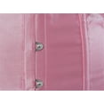 thumbnail image 3 of Stay Corset Underbust Corset Top Women Satin Lace Up Boned Underbust Corset Gothic Corset Pink XL, 3 of 5
