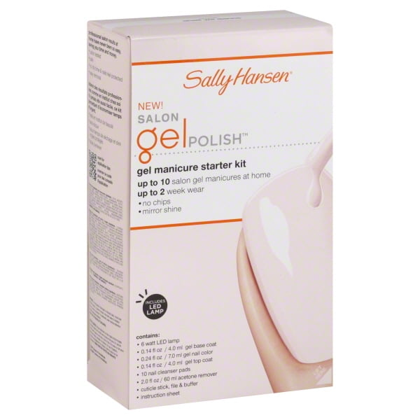Sally Hansen Salon Pro Gel Starter Kit, Shell We Dance, No Chips, Shiny