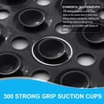 thumbnail image 3 of Buganda Bath Mat for Tub Non Slip, Extra Long Bath Mat with Drain Holes and Suction Cups, Machine Washable Shower Mat, 39"x15", Black, 3 of 9