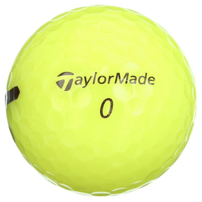 Taylormade 2021 Distance Plus Golf Balls, Yellow, 12 Pack