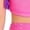 Hot Pink, variant on TiaoBug Kids Girls Latin Dance Outfits Fringe Tassels Halter Backless Crop Top with Mini Skirts Dancewear Black 12