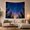 Forest Night Sky, variant on Mountain Lake Nocturnal with Forest Display Foreground Sides, Mystical Fantasy for Space Lovers, Galaxy Room Decor, Graduation Gift, Tapestry Wall Hanging for Bedroom and Dorm