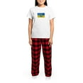 thumbnail image 4 of CafePress - Ukraine Coat Of Arms Flag Pajamas - Women's Short Sleeve Print T-Shirt and Pants Light Cotton Pajama Set, 4 of 7