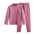 thumbnail image 1 of Toddler Kids Girls Boys Soft Comfy Solid Raglan Sleepwear 2pcs Set, 1 of 4