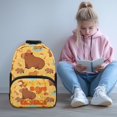 thumbnail image 2 of Pzuqiu Boys Capybara 17 Inch Kids Backpack for Ages 6-18 Elementary Middle School Students Breathable Large Capacity Schoolbag for Back to School Bookbag for Boys Girls, 2 of 7