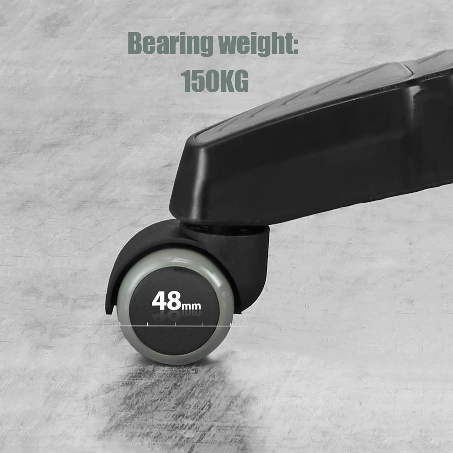 Gamvdout Plate Casters 5 Pcs Furniture Casters Large Office Chair Casters Silent Replacement Wheels Crib Casters 360° Rotation Load 300KG