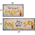 thumbnail image 3 of Sunflower Kitchen Rugs - 2 Piece Kitchen Mats Set Non-Slip Kitchen Backing Area Rugs (Sunflower B), 3 of 6