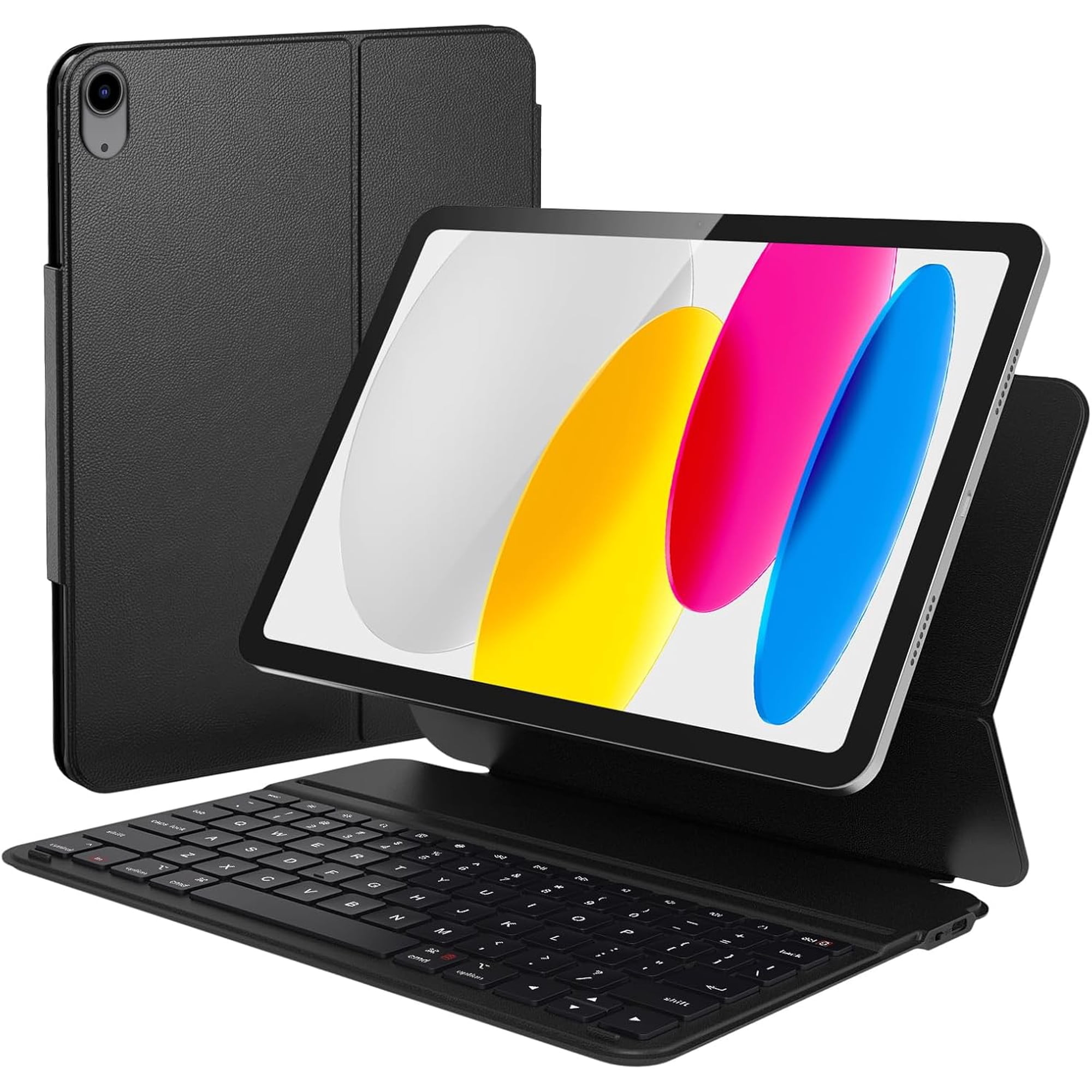 iPad 11th(A16, 2025)/10th Gen Case with Keyboard, Magnetic Detachable Wireless Bluetooth Keyboard Cover for iPad 10.9’’(2022), Strong Grip Protection, Smart Sleep/Wake, Type-C Rechargeable
