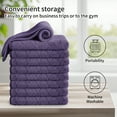 thumbnail image 3 of Jessy Home 12 Pack Dark Purple Washcloths for Bathroom 13x13 Inch Ultra Soft Hand Face Towels, 3 of 9