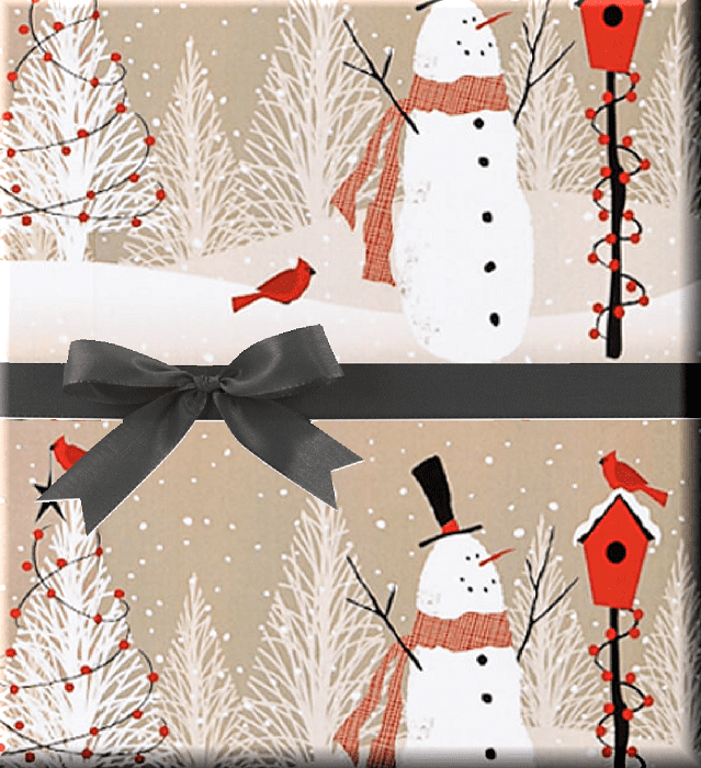 3 Pack Santa Snowmen Foil Christmas Bulk Gift Wrapping Paper Bundle w/ Gridlines 