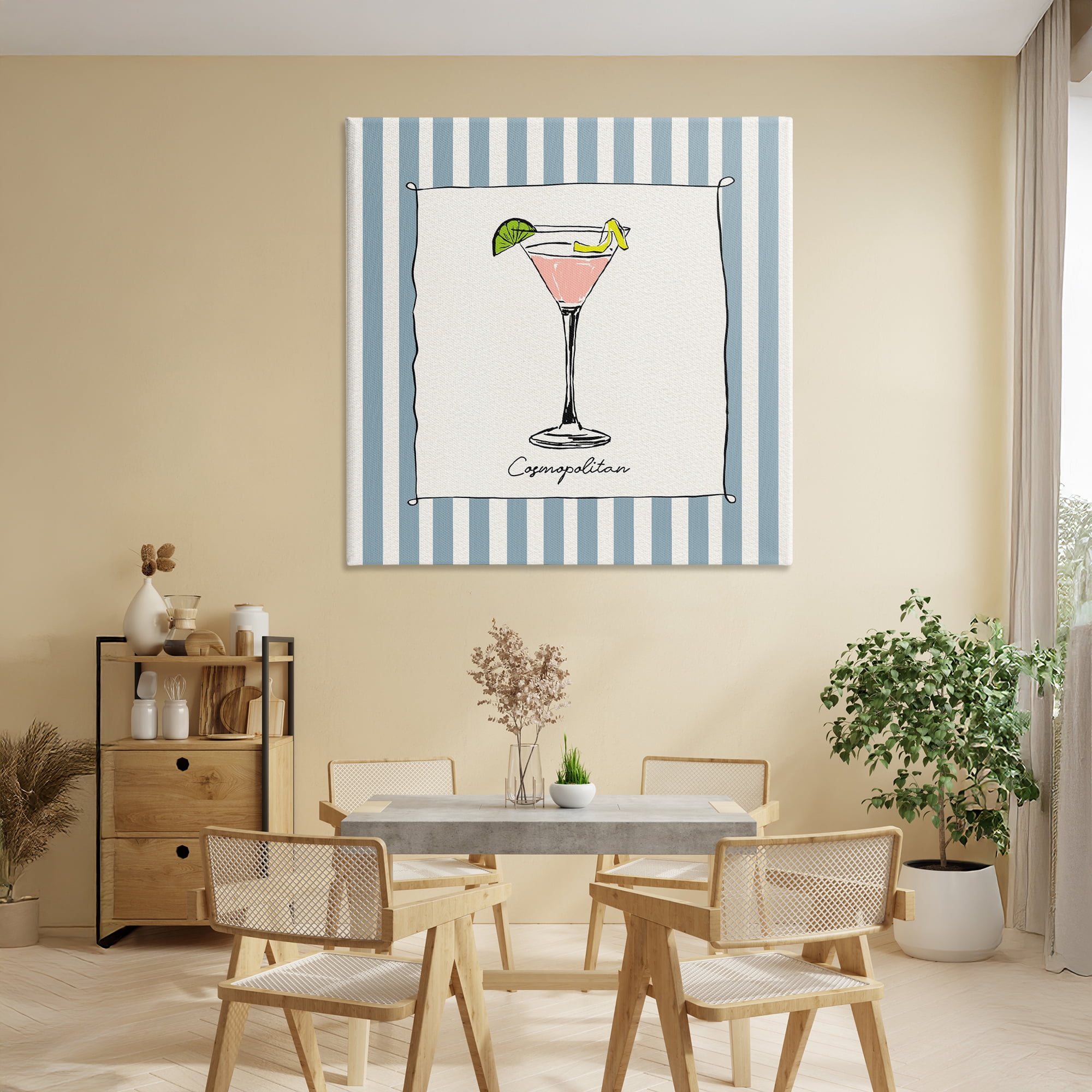 Stupell Industries Cosmopolitan Summer Stripes Canvas Wall Art, design by Susan Jill