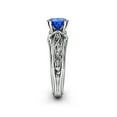 thumbnail image 4 of Art Deco Milgrain Sapphire Engagement Ring, 4 of 4