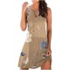 thumbnail image 2 of ICHUANYI Clearance Women's Summer Fashion Printed Round-Neck Sleeveless Pullover Dress(Khaki, XXL) ICHUANYI WER2023080711395, 2 of 7