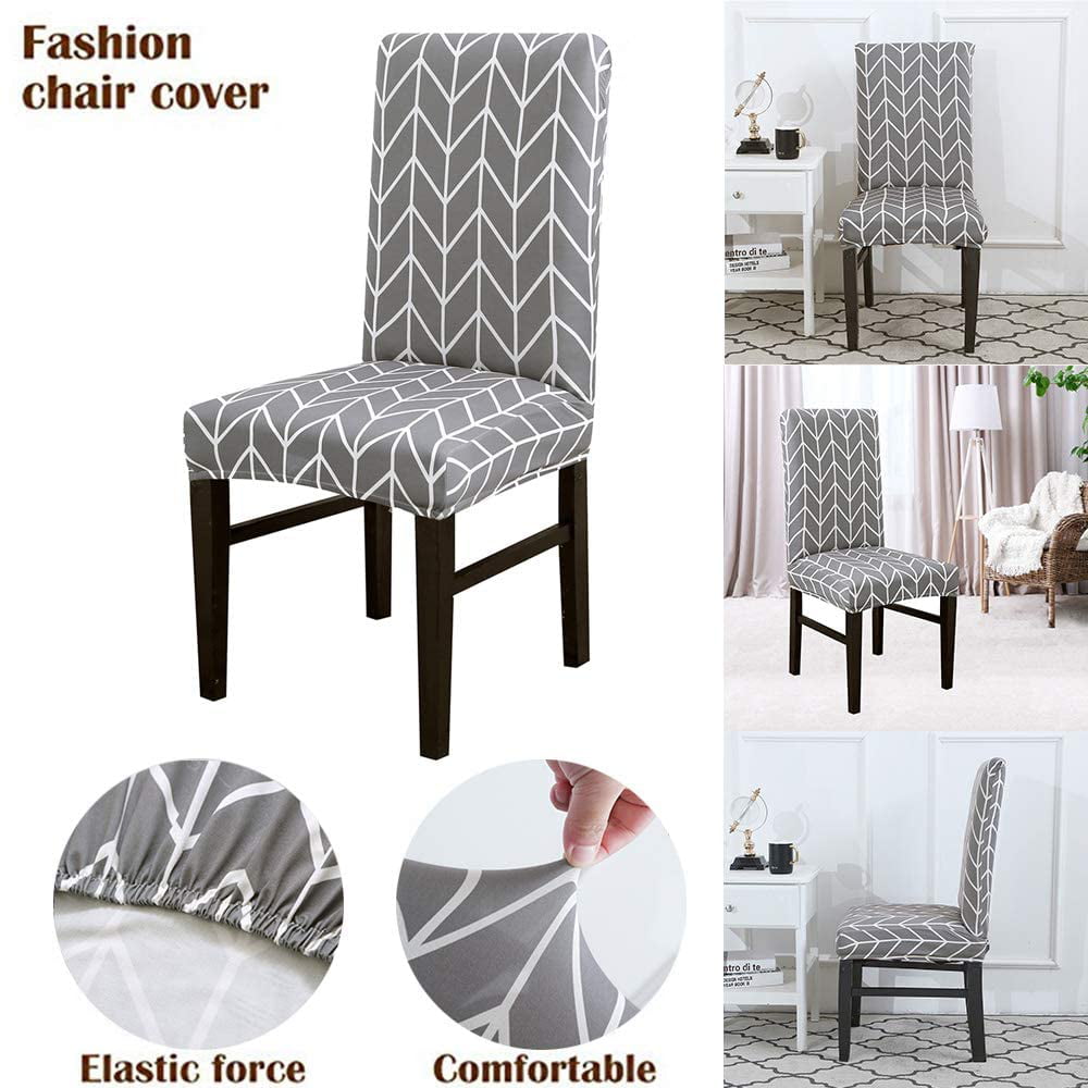 4pcs Crushed Velvet Stretch Dining Chair Seat Cover Protective Slipcover Home 