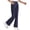 A33 Navy, variant on Yuncity Girls School Pants For Girls Flare Design Elastic Waist Stretch Long Pants Uniform Pants Size Black