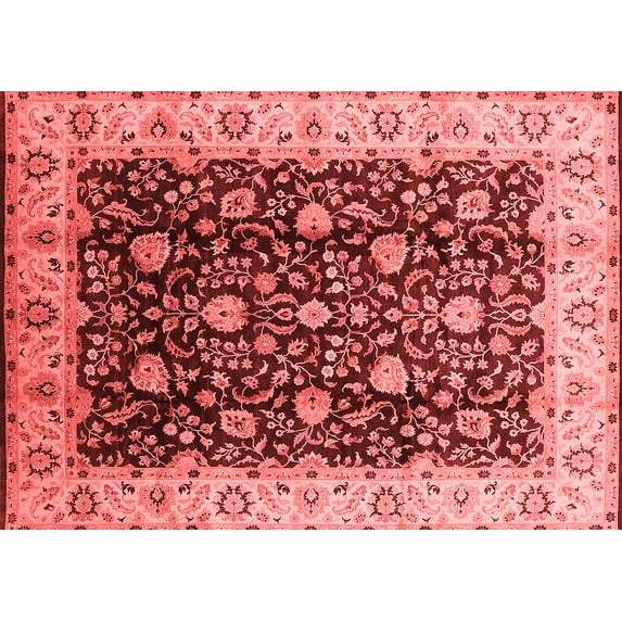 Ahgly Company Indoor Rectangle Oriental Red Industrial Area Rugs, 5' x 7'