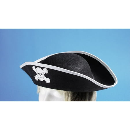 Loftus Pirate Skull and Crossbones Costume Hat, Black, One