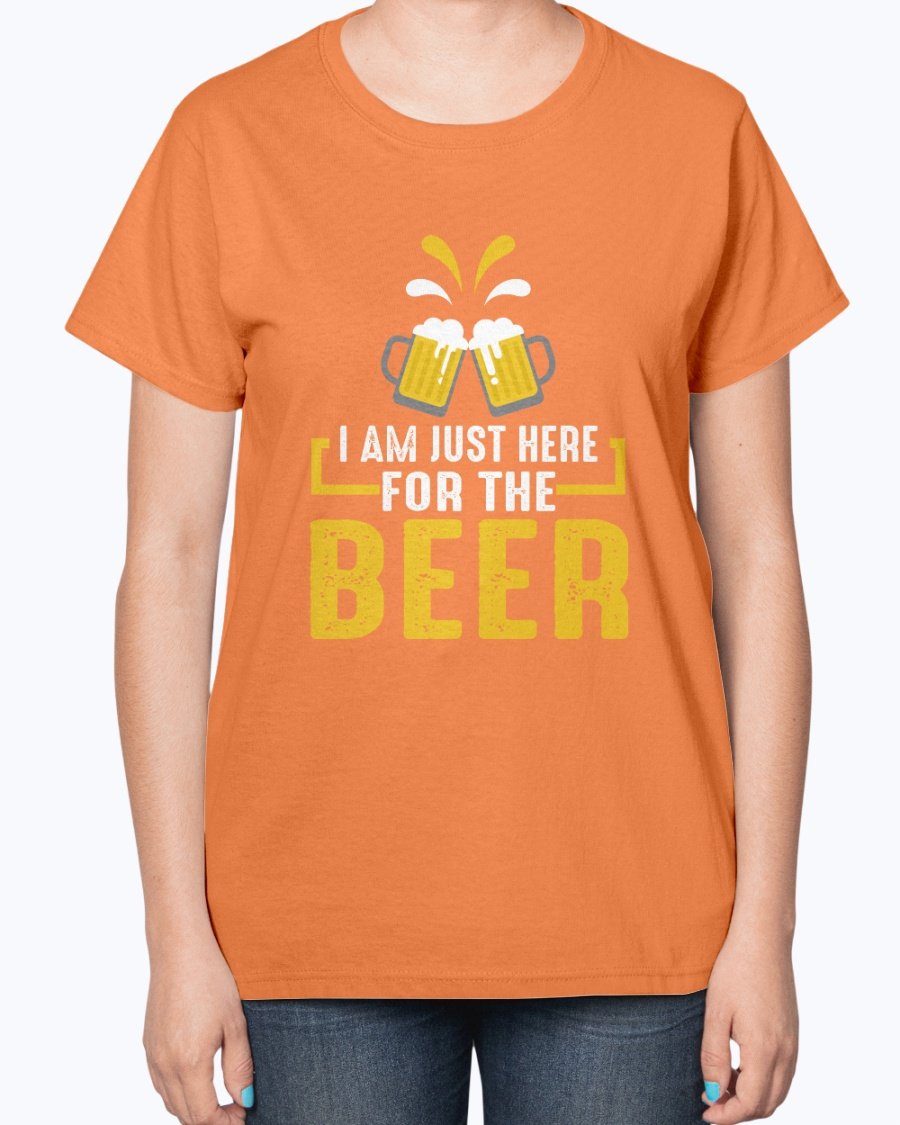 Wedding Goodies I am Just Here For Beer Beer Ladies TShirt