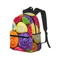 thumbnail image 2 of Vsdgher Brightly Colored Cupcakes Print Unisex Large Capacity Bookbag Schoolbag Casual Daypack for High School/College/Teens/Travel/Work, 2 of 8