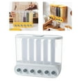 thumbnail image 4 of kurtrusly 1/2/3 Wall-Mounted Dry Food Storage Dispenser Convenient Rice Box Candy Organizer White 6 Grid 1 Pc, 4 of 6