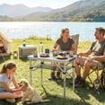 thumbnail image 2 of Outsunny 2ft Folding Camping Table, Picnic Table with Storage Layer, Black, 2 of 10