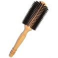 thumbnail image 2 of Care me Wooden Round Hairbrush 2.4" with Boar Bristles (1.2" Core) for Blow-drying Straightening Thin or Fine Hair, 2 of 7