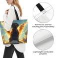 thumbnail image 3 of Pofeuu Golden Cloud Winged Dog Print Reusable Grocery Bags - Washable, Foldable, Packable Tote, Large Handles, Heavy Duty, Zippered Top Pouch, 3 of 8