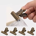 thumbnail image 5 of 4 Pack Bulldog Clips, Vintage Metal Binder Clips Large for Kitchen & Office, Journal Clip for Sealing Storage Hanging 2.17*2.56 Inch Bronze, 5 of 7