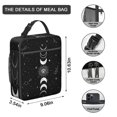 thumbnail image 3 of Boîte à Lunch Gothique Constellation : Motif Nuit Étoilée avec Accents Soleil/lune Dorée - Sac Isolé Réutilisable, Sac Isotherme Étanche avec Fermeture Éclair, 3 of 7