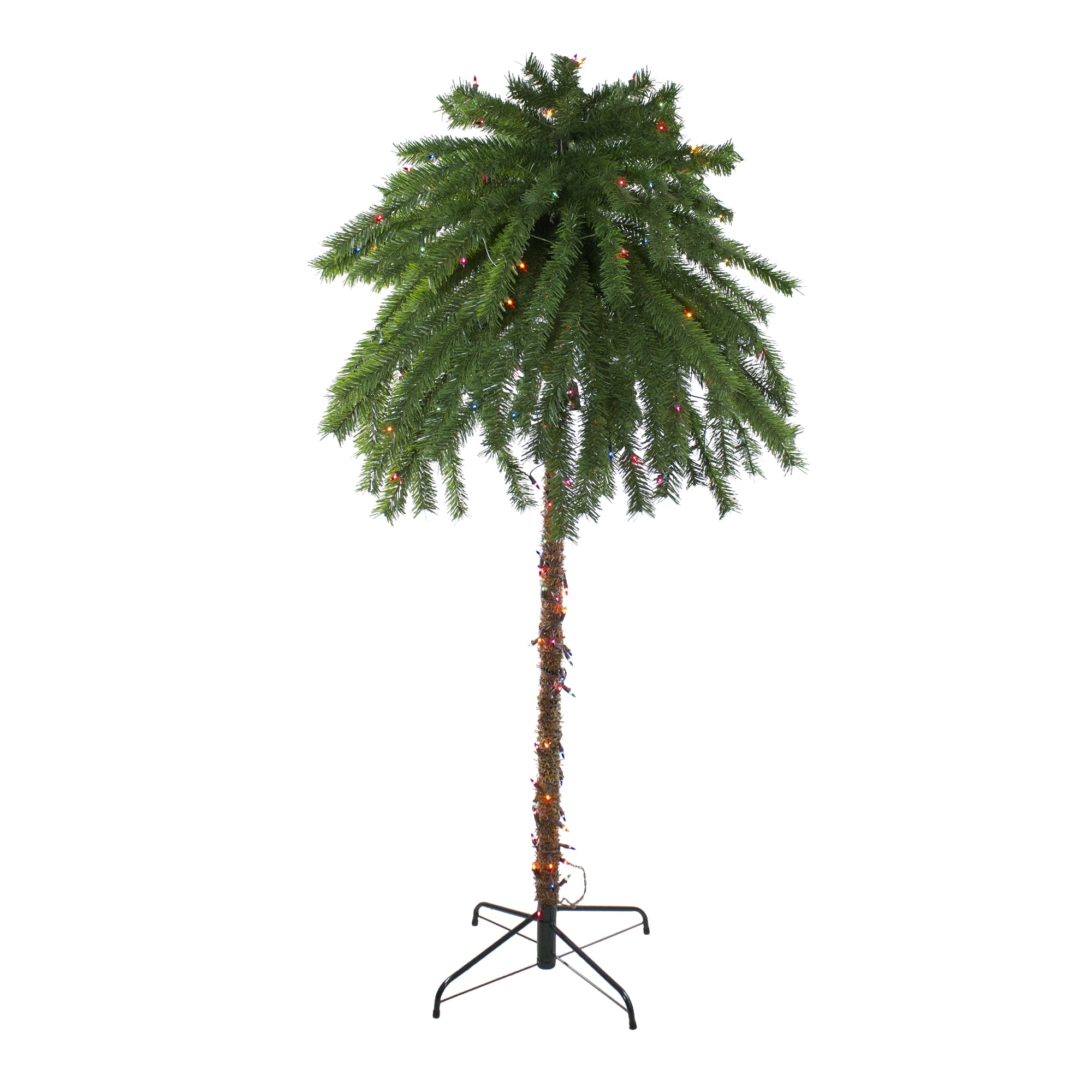 6' PreLit Artificial Tropical Outdoor Patio Palm Tree Multicolor