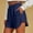 Blue, variant on JUSLIO Women Shorts,Drawstring Waist 5" Mid-Length Shorts,Summer Athletic with Pockets,Black,Size L