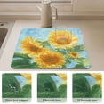 thumbnail image 4 of Dish Drying Mat Absorbent Dish Drainer Kitchen Counter 15.7x11.8inch Dish Drying Pad for Countertops Sinks Draining Racks Sunflower Oil Painting, 4 of 9