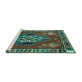 thumbnail image 2 of Ahgly Company Machine Washable Indoor Rectangle Persian Turquoise Blue Traditional Area Rugs, 2' x 4', 2 of 4