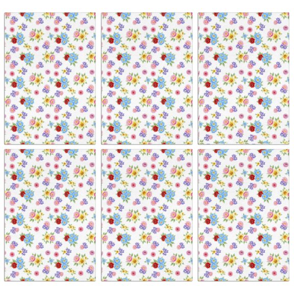 2 Pcs Pioneer Flower Floral Print Pattern Kitchen Towels, Funny Microfiber Dish Towel Set, 18" X 26" Tea Towels