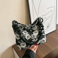 thumbnail image 5 of ibiyuan Canvas Crossbody Bags For Women Women Buckle Strap Pattern Print Canvas Shoulder Bag Large Capacity Practical Daily Shopping Travel Purse, 5 of 9