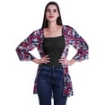 thumbnail image 1 of Moomaya Viscose Georgette Printed Short Shrug Long Sleeves Cardigans For Women, 1 of 5