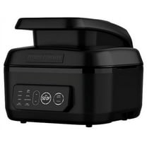George Foreman 7-Serving 6 Qt Electric Indoor Grill and Air Fryer, 7-in-1 Functionality, Black