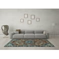 thumbnail image 3 of Ahgly Company Indoor Square Persian Light Blue Traditional Area Rugs, 7' Square, 3 of 4