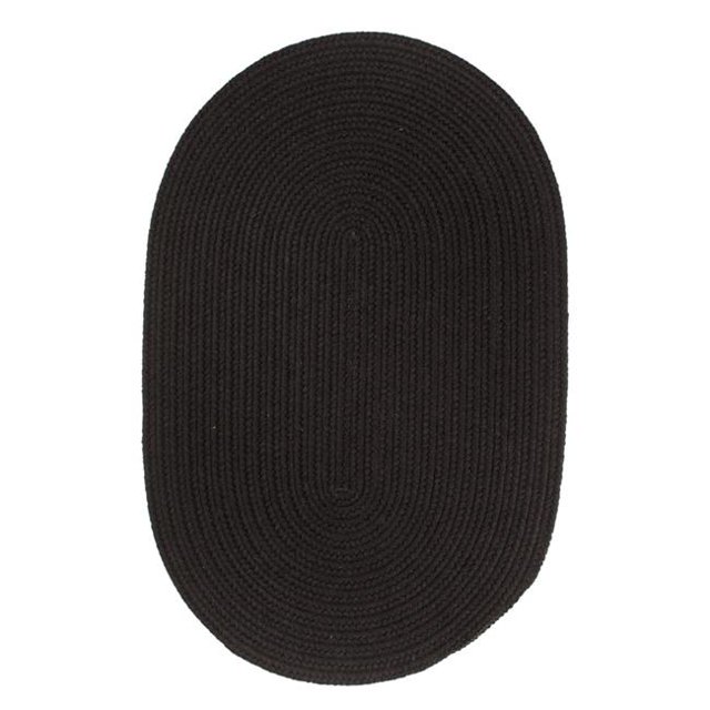 Rhody Rug S112R024X036 Solid 2x3 Wool Rug Black