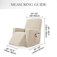 thumbnail image 2 of Subrtex Stretch Recliner Chair Slipcover Furniture Protector Lazy Boy Covers for Leather and Fabric Recliner Sofa with Side Pocket (Recliner, Ivory), 2 of 6