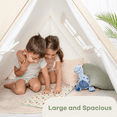 thumbnail image 3 of Comfy Cubs Kids Play Tent - Indoor Kids Tent - 100% Cotton Canvas, - Safe & Portable (Natural Wood), 3 of 7