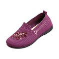 thumbnail image 5 of Purcolt Womens Floral Embroidery Mesh Loafers Comfort Casual Round Toe Slip On Boat Shoes Lightweight Soft Sole Flats Shoes for Walking Travel Vacation, 5 of 6