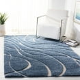 thumbnail image 2 of SAFAVIEH Florida Tamzen Abstract Shag Area Rug, Light Blue/Cream, 2' x 3', 2 of 11