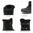thumbnail image 3 of Dream Pairs Boys & Girls Winter Zip Snow Boots Outdoor Warm Waterproof Sport Snow Boot DUCKO BLACK Size 13, 3 of 6