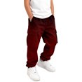 thumbnail image 5 of RUTAYY Boys Cargo Pants Gradient Straight Leg Casual Trousers with Front Pockets Outdoor Activity, Black, 5 of 7