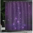 thumbnail image 3 of Ambesonne Dark Purple Shower Curtain, Merry Christmas Text, 69"Wx84"L, Fuchsia, 3 of 4