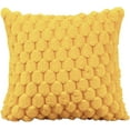 thumbnail image 3 of SUSIELADY Pack of 2 Super Soft Plush Decorative Throw Pillow Covers, Faux Fur Cushion Covers for Couch Sofa Bed, 18"x18" Inch, Yellow, 3 of 6