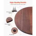 thumbnail image 3 of KFFKFF 24 in Wood Lazy Susan Turntable, 360° Rotation Round Clear Tabletop Rotating Tray, Acacia Wood Dining Table Centerpiece, Smooth and Silent Spin, 3 of 9