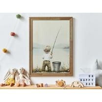 Fishing Nursery Decor, Fishing Theme Nursery, Boy Fishing Art, Fish Baby Room Decor, Lake Nursery, Boy Room Decor, Fishing Wall Art Wall Art, Modern Wall Decor, 8x12 UNFRAMED